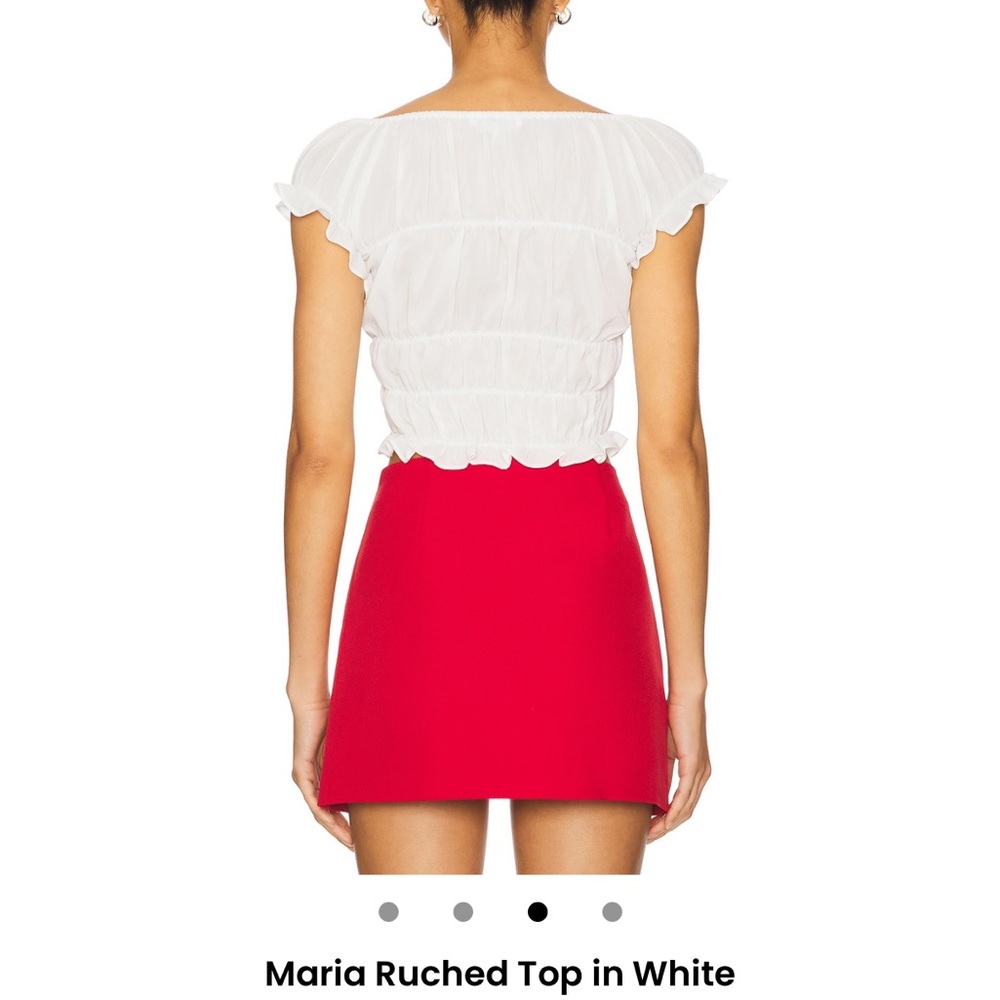 White Ruched Top - Picture 2 of 2